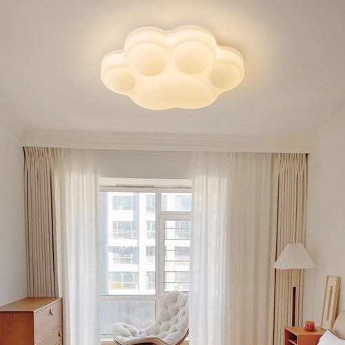 Contemporary Creative Animal Cat's Claw Metal Pe LED Flush Mount Ceiling Light for Bedroom