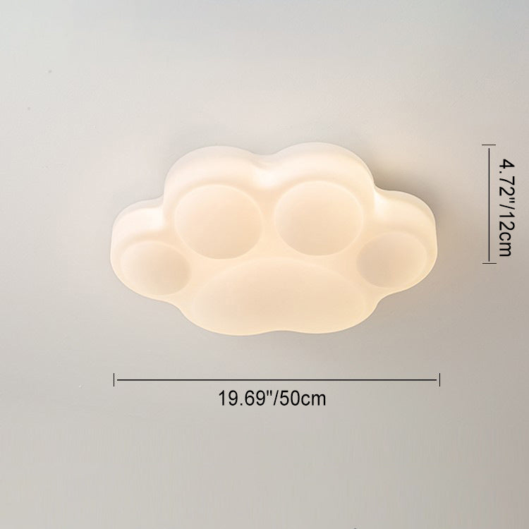 Contemporary Creative Animal Cat's Claw Metal Pe LED Flush Mount Ceiling Light for Bedroom