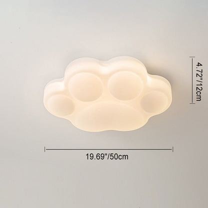 Contemporary Creative Animal Cat's Claw Metal Pe LED Flush Mount Ceiling Light for Bedroom
