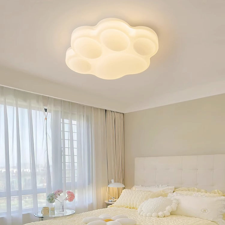 Contemporary Creative Animal Cat's Claw Metal Pe LED Flush Mount Ceiling Light for Bedroom