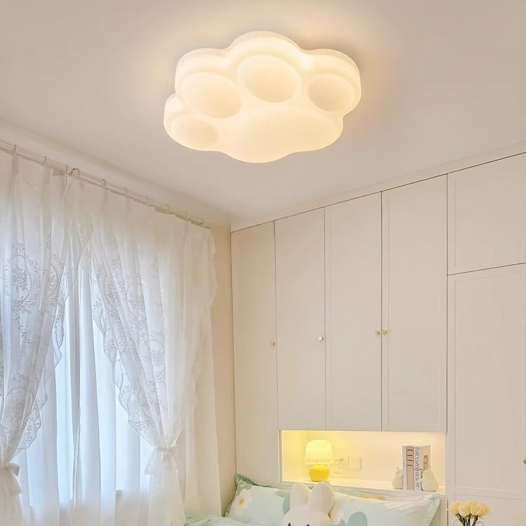 Contemporary Creative Animal Cat's Claw Metal Pe LED Flush Mount Ceiling Light for Bedroom