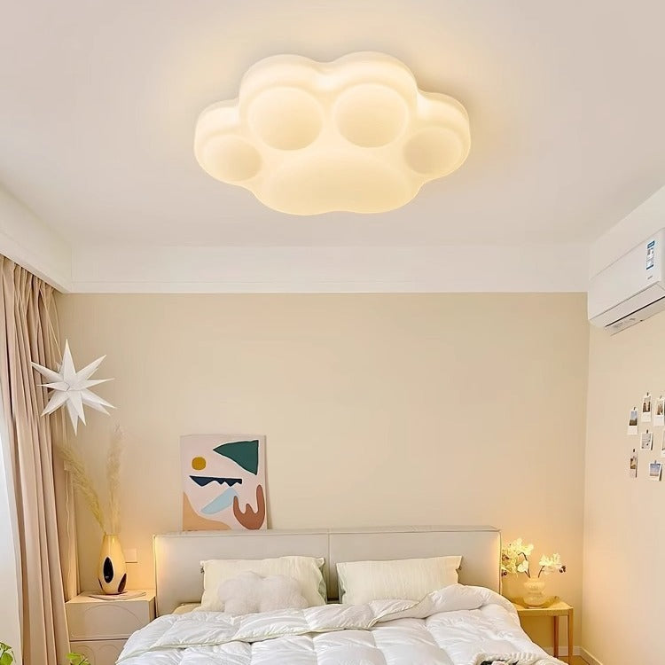 Contemporary Creative Animal Cat's Claw Metal Pe LED Flush Mount Ceiling Light for Bedroom
