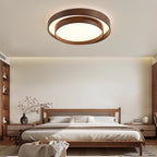 Modern Minimalist Double Layer Round Iron Acrylic LED Flush Mount Ceiling Light For Living Room