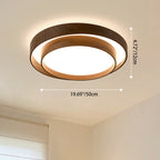 Modern Minimalist Double Layer Round Iron Acrylic LED Flush Mount Ceiling Light For Living Room