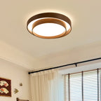 Modern Minimalist Double Layer Round Iron Acrylic LED Flush Mount Ceiling Light For Living Room
