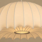 Contemporary Creative Round Jellyfish Iron Artificial Silk 1-Light Pendant Light For Living Room