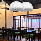 Contemporary Creative Round Jellyfish Iron Artificial Silk 1-Light Pendant Light For Living Room