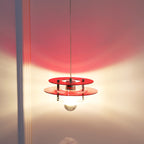 Contemporary Nordic Iron Acrylic Triple Disc Shape 1-Light Pendant Light For Bedroom