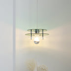 Contemporary Nordic Iron Acrylic Triple Disc Shape 1-Light Pendant Light For Bedroom