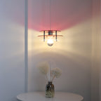 Contemporary Nordic Iron Acrylic Triple Disc Shape 1-Light Pendant Light For Bedroom