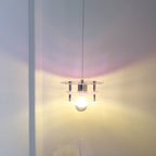 Contemporary Nordic Iron Acrylic Triple Disc Shape 1-Light Pendant Light For Bedroom
