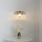 Contemporary Nordic Iron Acrylic Triple Disc Shape 1-Light Pendant Light For Bedroom