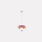 Contemporary Nordic Iron Acrylic Triple Disc Shape 1-Light Pendant Light For Bedroom