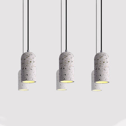 Contemporary Industrial Cylinder Shade Cement 1-light Pendant Light for Living Room