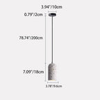 Contemporary Industrial Cylinder Shade Cement 1-light Pendant Light for Living Room