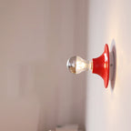 Modern Mid-Century UFO Shape Iron 1-Light Wall Sconce Lamp For Bedroom
