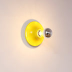 Modern Mid-Century UFO Shape Iron 1-Light Wall Sconce Lamp For Bedroom