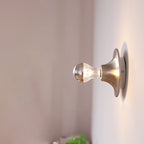 Modern Mid-Century UFO Shape Iron 1-Light Wall Sconce Lamp For Bedroom