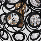 Contemporary Creative Iron Aluminum Crystal Hollow Round Globe Shape 1-Light Pendant Light For Living Room