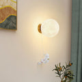 Lumendat Contemporary Creative Kids Astronaut 3D Moon Silicone Resin Aluminum 1-Light Wall Sconce Lamp For Bedroom Lumendat