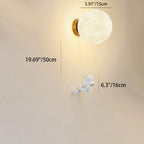 Lumendat Contemporary Creative Kids Astronaut 3D Moon Silicone Resin Aluminum 1-Light Wall Sconce Lamp For Bedroom Lumendat