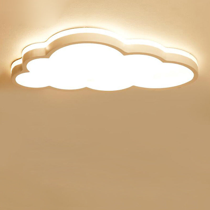 Contemporary Nordic Cloud Iron Acrylic LED Flush Mount Ceiling Light for Bedroom