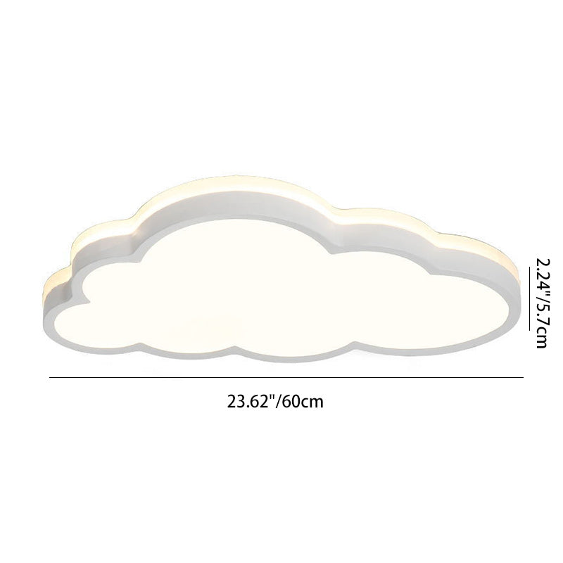 Contemporary Nordic Cloud Iron Acrylic LED Flush Mount Ceiling Light for Bedroom
