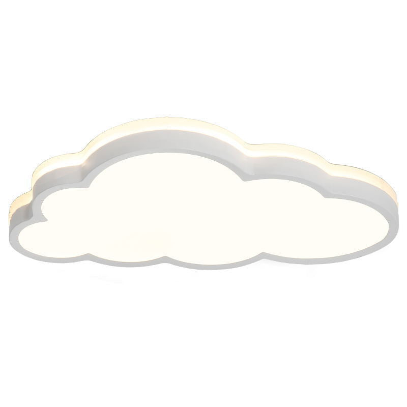 Contemporary Nordic Cloud Iron Acrylic LED Flush Mount Ceiling Light for Bedroom