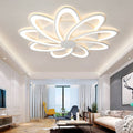 Contemporary Nordic Round Petal Windmill Leaf Shaped Hardware Acrylic LED Semi-Flush Mount Ceiling Light For Bedroom