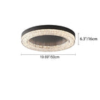 Modern Luxury Round Ice Cracks Hardware Resin LED Flush Mount Ceiling Light For Living Room