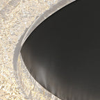 Modern Luxury Round Ice Cracks Hardware Resin LED Flush Mount Ceiling Light For Living Room
