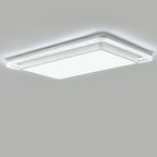 Modern Luxury Double Round Square Rectangular Iron Acrylic LED Flush Mount Ceiling Light for Living Room
