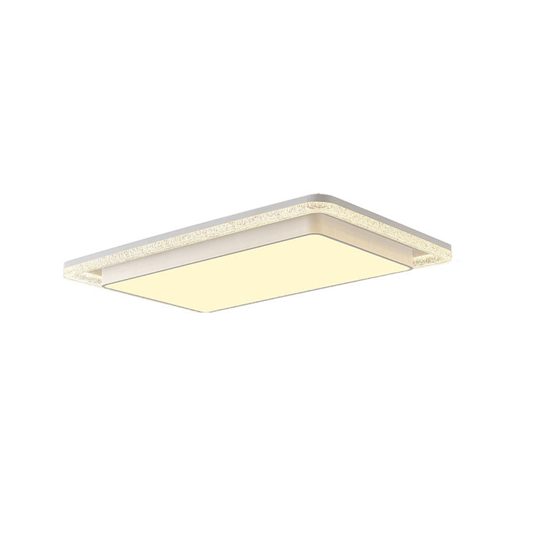Modern Luxury Double Round Square Rectangular Iron Acrylic LED Flush Mount Ceiling Light for Living Room