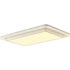 Modern Luxury Double Round Square Rectangular Iron Acrylic LED Flush Mount Ceiling Light for Living Room