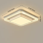 Modern Luxury Double Round Square Rectangular Iron Acrylic LED Flush Mount Ceiling Light for Living Room