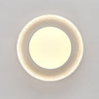 Modern Luxury Double Round Square Rectangular Iron Acrylic LED Flush Mount Ceiling Light for Living Room