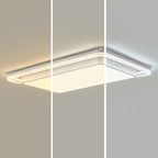 Modern Luxury Double Round Square Rectangular Iron Acrylic LED Flush Mount Ceiling Light for Living Room