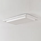 Modern Luxury Double Round Square Rectangular Iron Acrylic LED Flush Mount Ceiling Light for Living Room