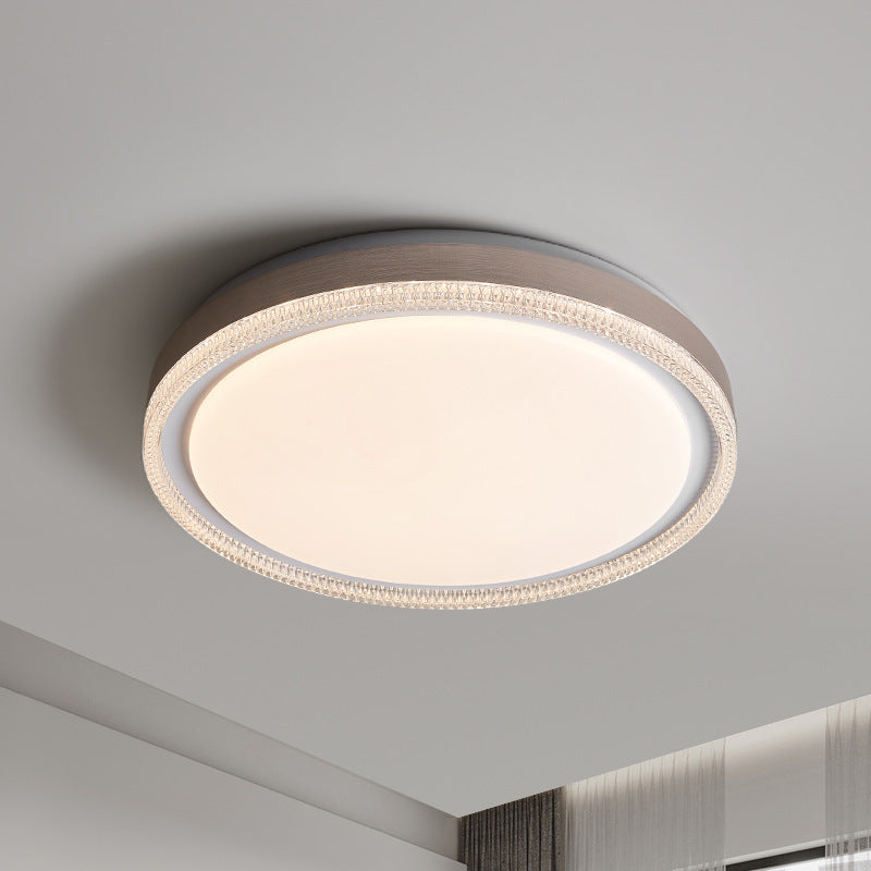Modern Minimalist Round Iron Acrylic LED Flush Mount Ceiling Light For Bedroom