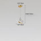 Modern Luxury Butterfly Iron Acrylic LED Pendant Light For Living Room