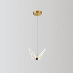 Modern Luxury Butterfly Iron Acrylic LED Pendant Light For Living Room