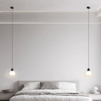 Contemporary Nordic Brass Glass Bottle Shape 1-Light Pendant Light For Living Room
