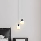 Contemporary Nordic Brass Glass Bottle Shape 1-Light Pendant Light For Living Room