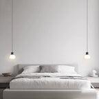Contemporary Nordic Brass Glass Bottle Shape 1-Light Pendant Light For Living Room