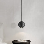 Contemporary Nordic Copper Black Hole Stone Orb Shape 1-Light Pendant Light For Living Room