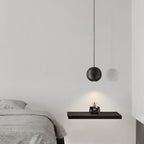 Contemporary Nordic Copper Black Hole Stone Orb Shape 1-Light Pendant Light For Living Room
