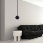 Contemporary Nordic Copper Black Hole Stone Orb Shape 1-Light Pendant Light For Living Room