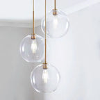 Modern Luxury Gradient Glass Globe Shade 1-light Pendant Light for Dining Room Lumendat