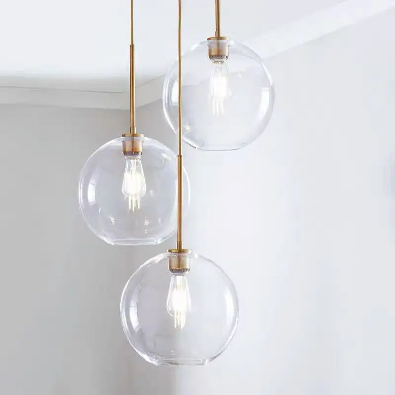 Modern Luxury Gradient Glass Globe Shade 1-light Pendant Light for Dining Room Lumendat