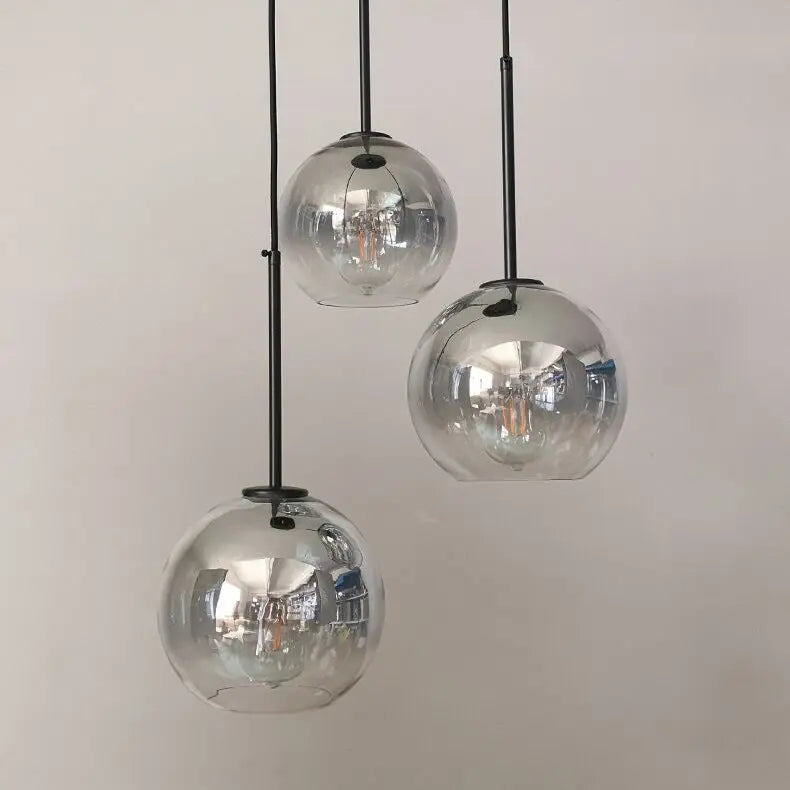 Modern Luxury Gradient Glass Globe Shade 1-light Pendant Light for Dining Room Lumendat